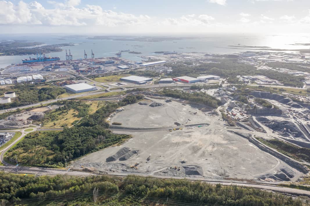 Winter view over the area.